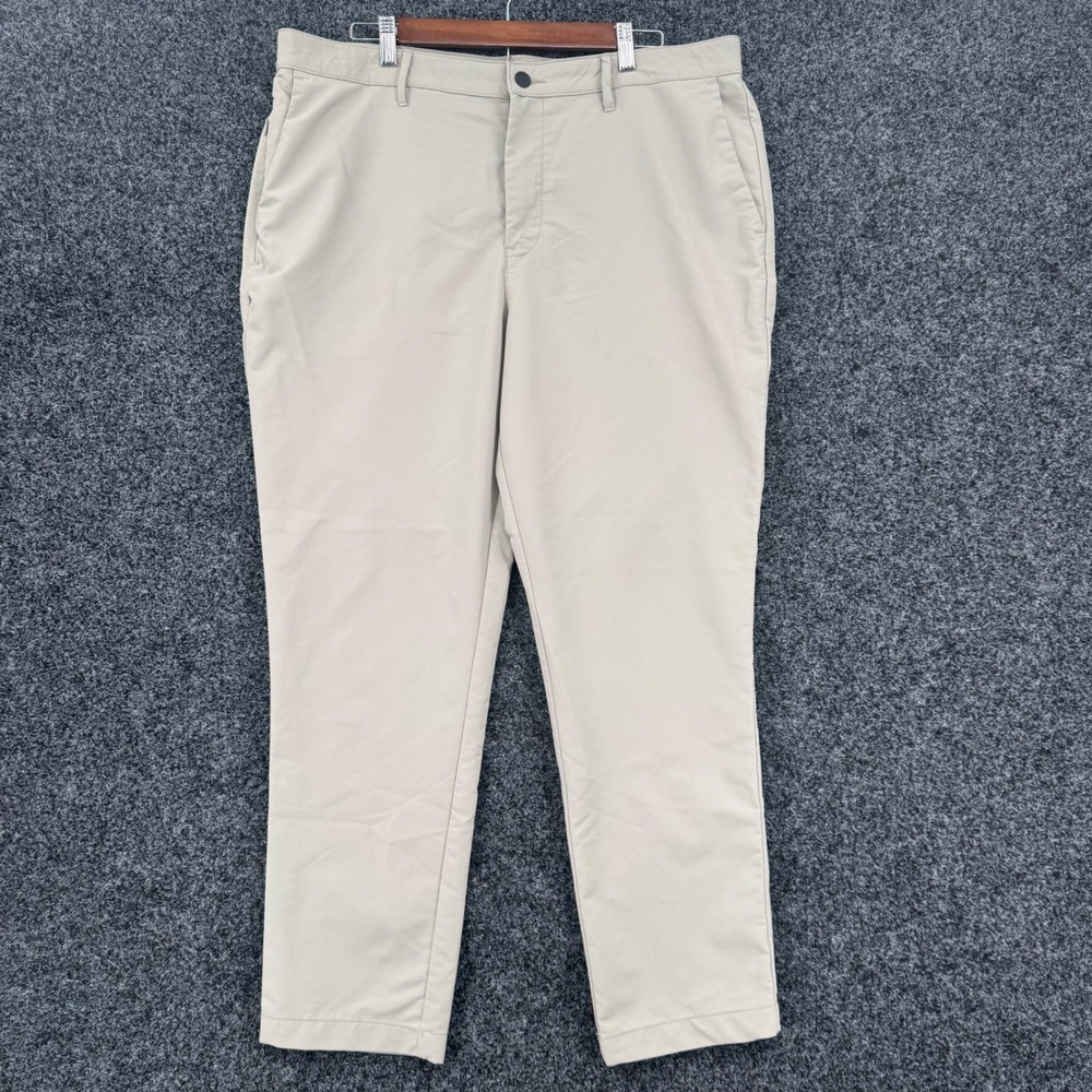 Banana Republic Core Temp Chino Pants Mens 38x30 Beige Performance Trousers